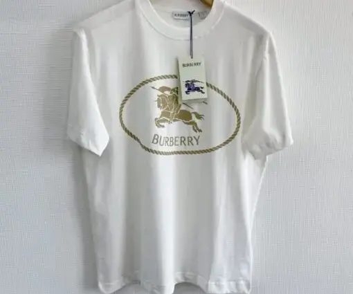 Burberry Knight Stamp Cotton T-shirt White