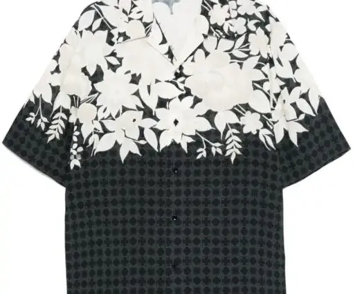 AMIRI Floral-Print Shirt Black
