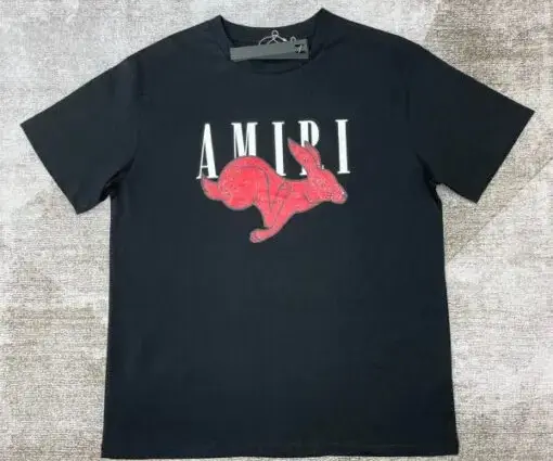 Amiri Logo-Print Cotton T-shirt Black