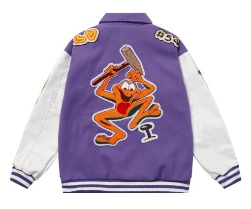 Alternative view of Louis Vuitton Multi-Patch Varsity Jacket Purple