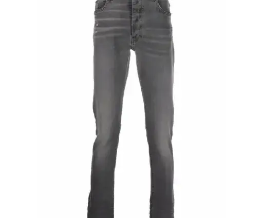 Amiri Wide Jeans Absorption Effect Grey