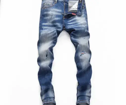 Dsquared2 Distressed Slim-Fit Jeans Fade white/Blue