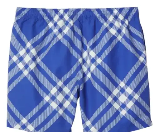 Alternative view of Burberry check-print swim shorts blue/white