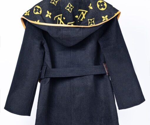 Alternative view of LV Long Wool Coat Black/Yellow