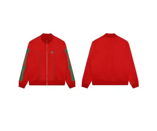Alternative view of Amiri Sportswear Jacket Red With Green Bones Design