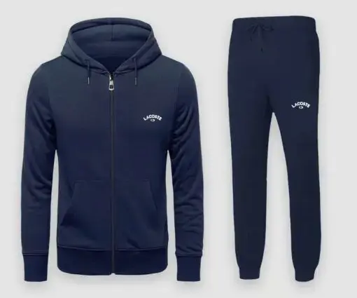 Lacoste Classic Letter Print Tracksuit Navy Blue