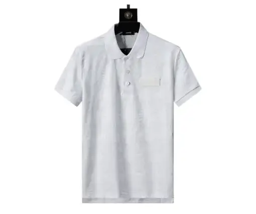 Amiri All Over Flocked Print Polo Shirt White