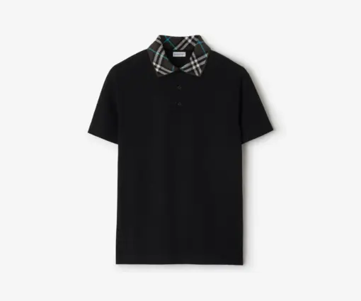 Burberry Cotton Polo Shirt Black