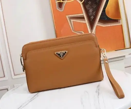 Prada Hand Wallet Brown