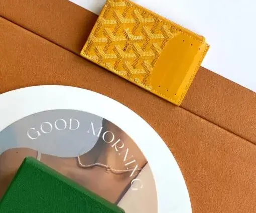 Goyard Bourbon Zipped Card Holder Yellow