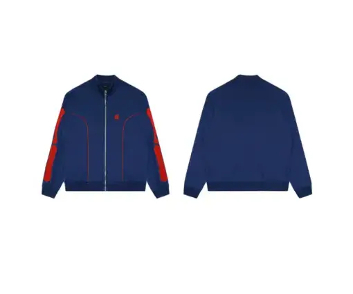 Alternative view of Amiri Sportswear Jacket Navy Blue With Red Bones Design