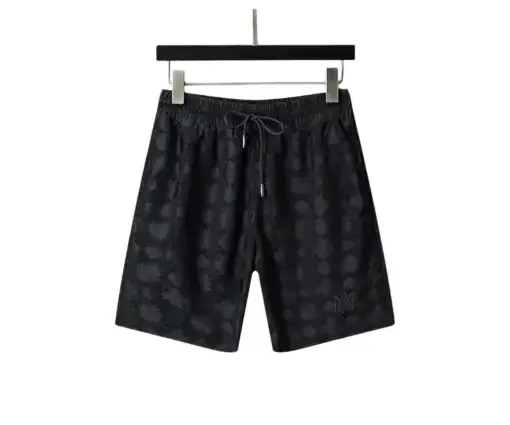 Amiri Terry Cloth Jacquard Casual Shorts Black