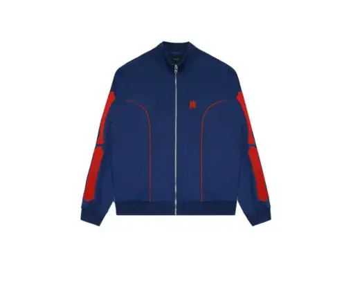 Amiri Sportswear Jacket Navy Blue With Red Bones Design