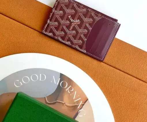 Goyard Bourbon Zipped Card Holder Red