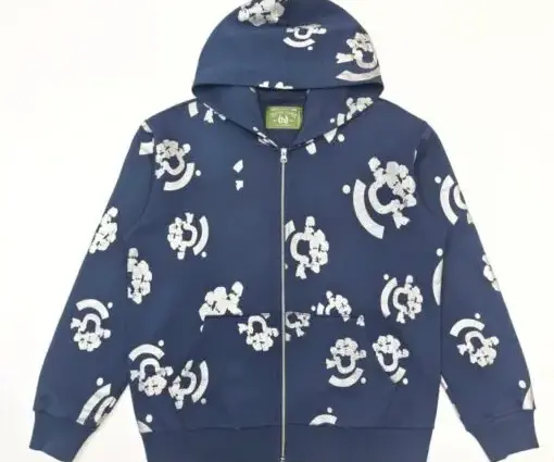 Denim Tears Zip Hoodie Blue