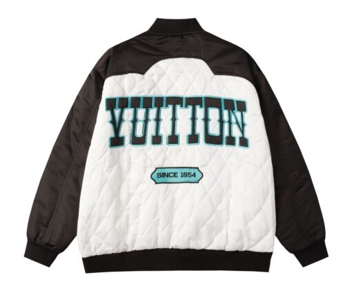 Alternative view of LV Satin Bomber Jacket Black & White