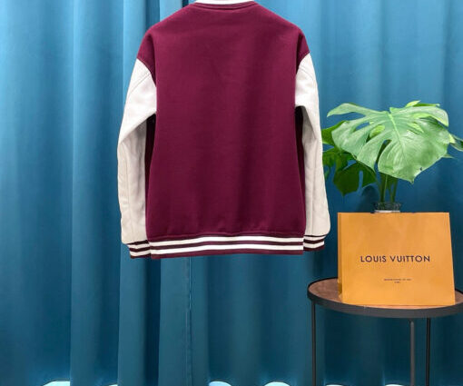 Alternative view of LV Embroidered Calfskin Varsity Jacket Red/White