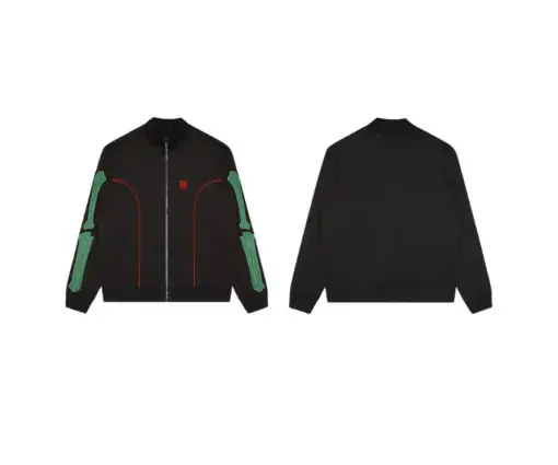 Alternative view of Amiri Sportswear Jacket Black With Green Bones Design