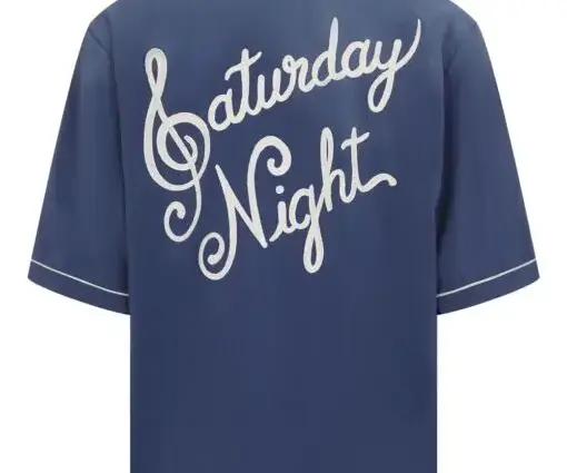 Alternative view of AMIRI logo print shirt navy blue