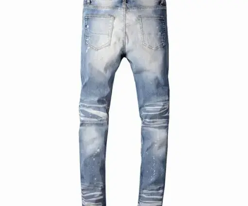 Alternative view of Amiri Ripped Jeans Fade Blue