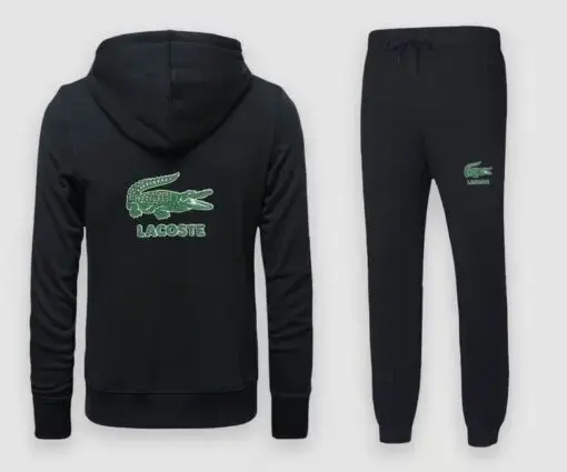 Lacoste Iconic Crocodile Logo Tracksuit Black