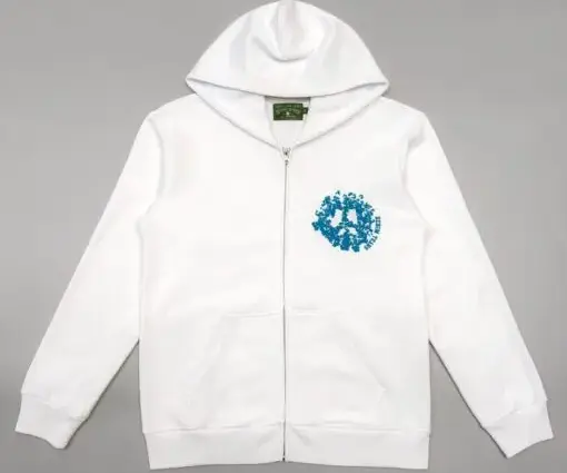 Denim Tears Zip Hoodie White