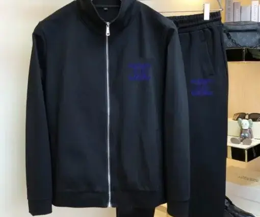 Celine Tracksuit Blue Logo Black