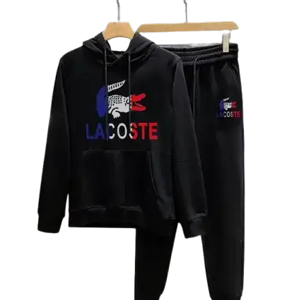 Lacoste Crocodile Logo Tracksuit Black