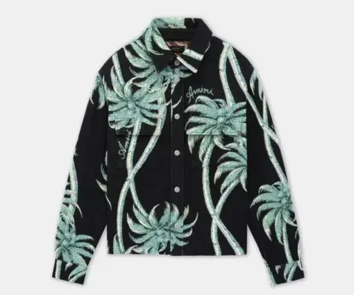 AMIRI TWISTED PALMS TAPESTRY OVERSHIRT