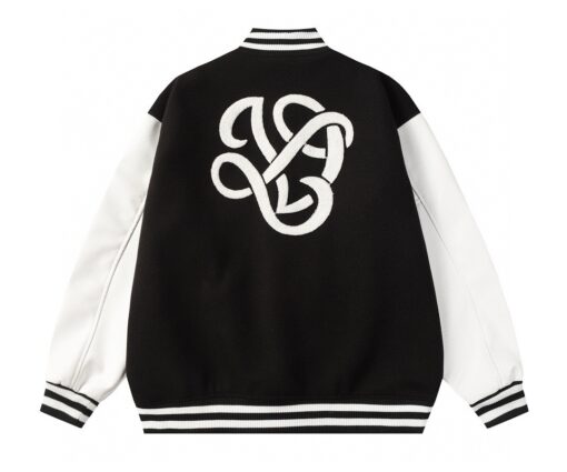 Alternative view of LV Varsity Bomber Jacket Black & White