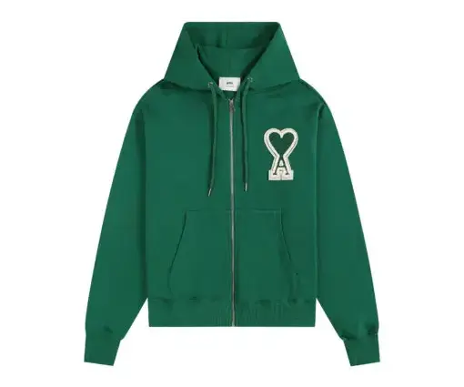 Ami Paris Hoodie Green