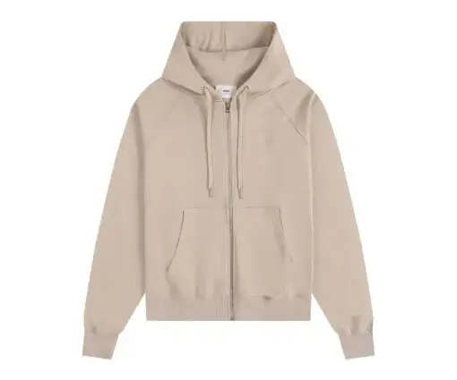 Ami Paris Hoodie Cream Color