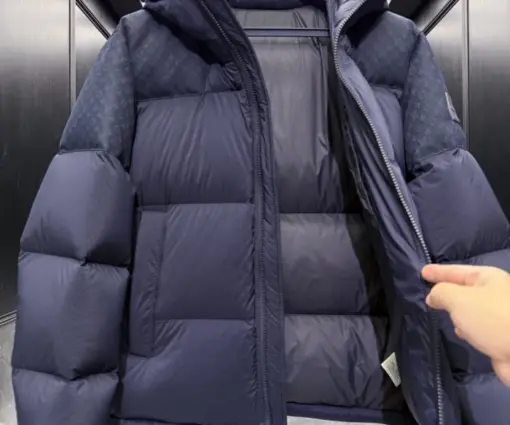 Alternative view of LV Monogram Down Jacket Volcanic Black