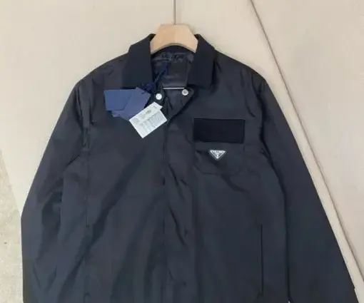 Prada Puffer Bomber Jacket Black
