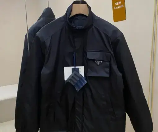 Prada Re-Nylon Puffer Jacket Black