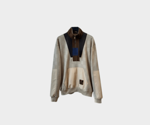 LV Damier Hybrid Half-Zip Workwear Pullover Multicolor