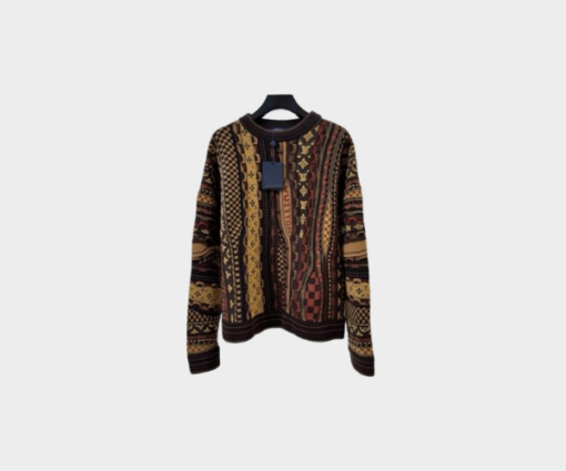 LV Long-Sleeved Crewneck Sweater Multicolor