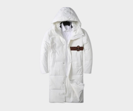 LV Long Puffer Jacket White