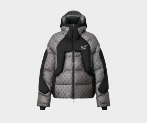 LV Monogram Down Jacket Light Taupe/Black