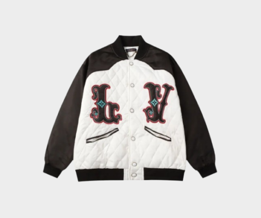 LV Satin Bomber Jacket Black & White