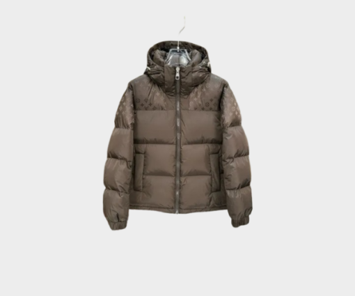 LV Down Puffer Jacket Brown