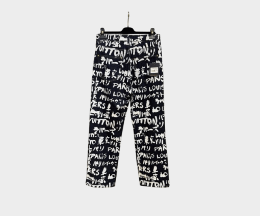 LV NIGO FW25 All-Over Print Jeans Black White