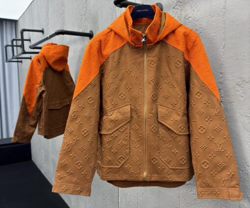 Alternative view of LV Monogram Denim Jacket Brown & Orange