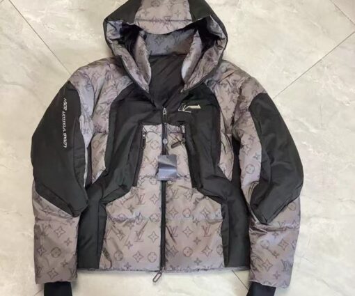 Alternative view of LV Monogram Down Jacket Light Taupe/Black