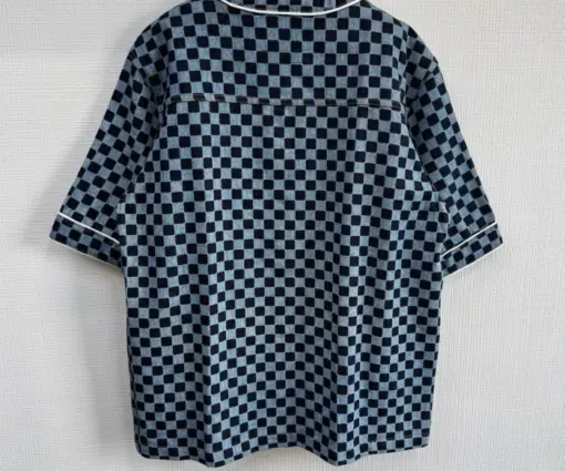 Alternative view of LV Denim Baseball Shirt Black Paste Check