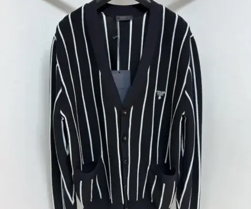 Prada Cardigan Black & White Striped