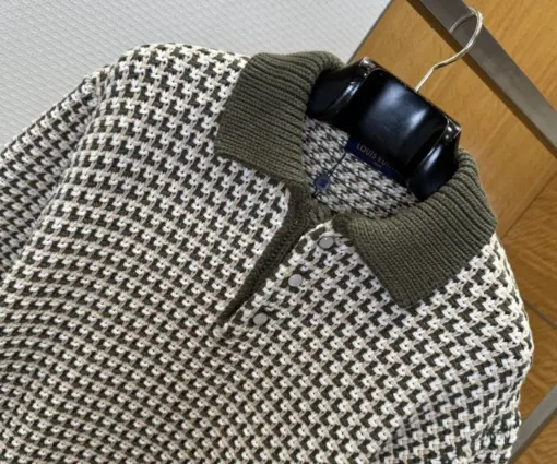 Alternative view of LV Damier Signature Polo T-Shirt White