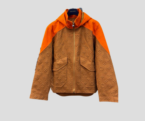LV Monogram Denim Jacket Brown & Orange