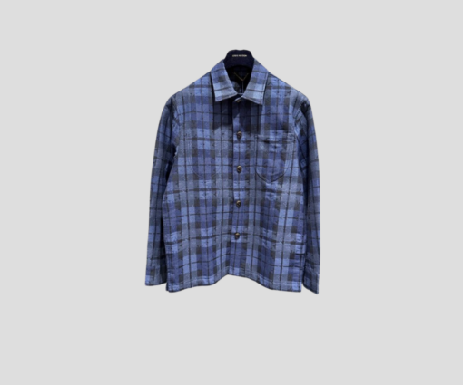 LV Monogram Tartan Denim Overshirt