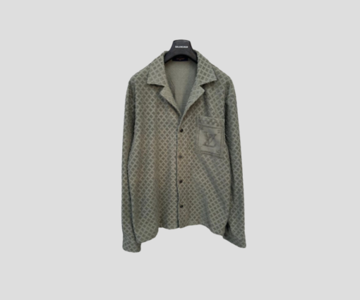 LV French Terry Jacquard Overshirt In The New Sage Color